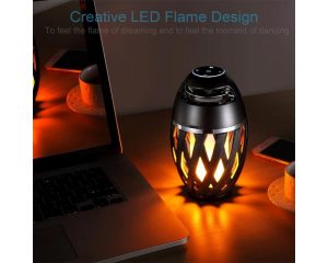 Homelina LED-lampe med flammeimitasjon og bluetooth