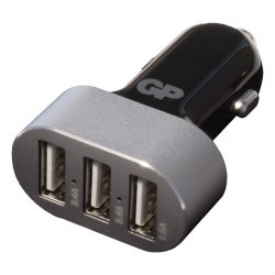 12V plugg GP USB Car Charger m/3 USB