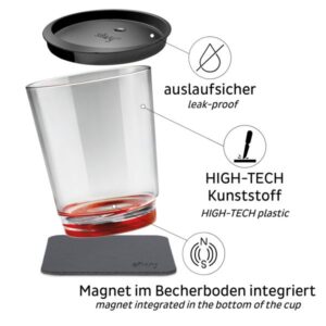 Silwy magnetiske drikkeglass 6-pakning